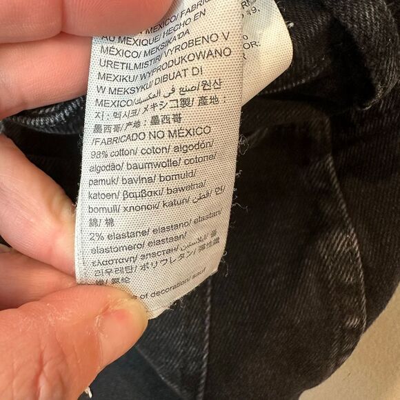 Calvin Klein Black Denim Mini Skirt M Stretch - Picture 10 of 10